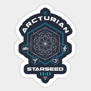 Arcturian Starseed Light Code Sacred Geometry 11:11 Sticker